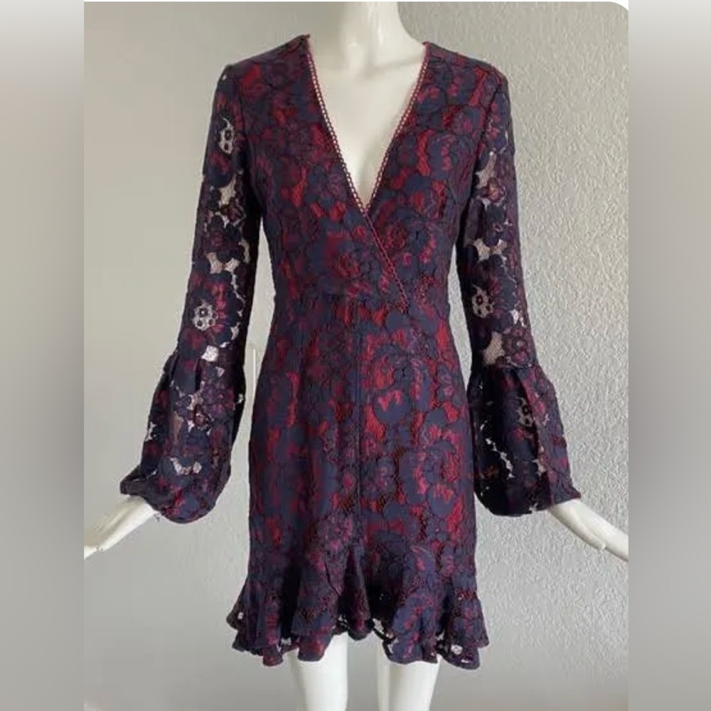 Wayf navy and red dress size XS